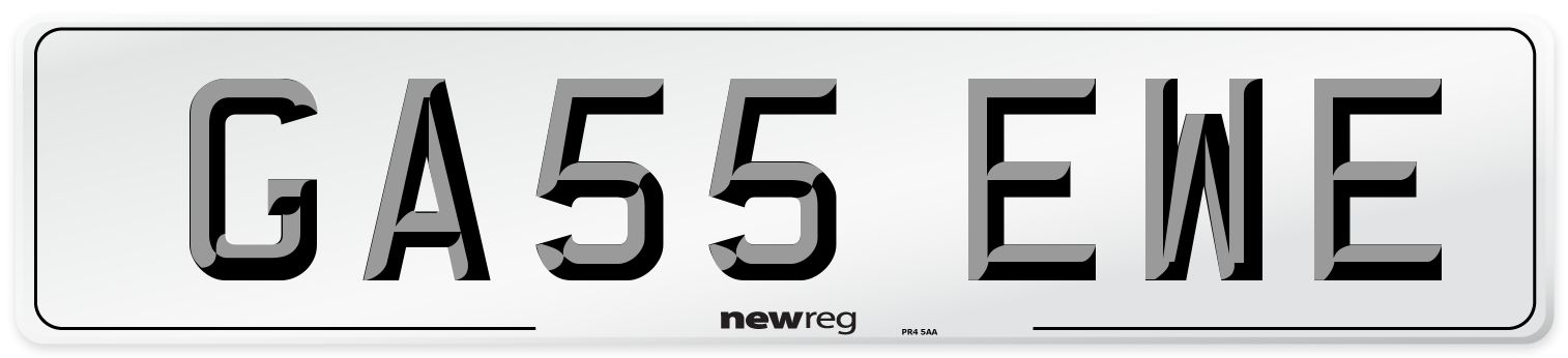 GA55 EWE Number Plate from New Reg